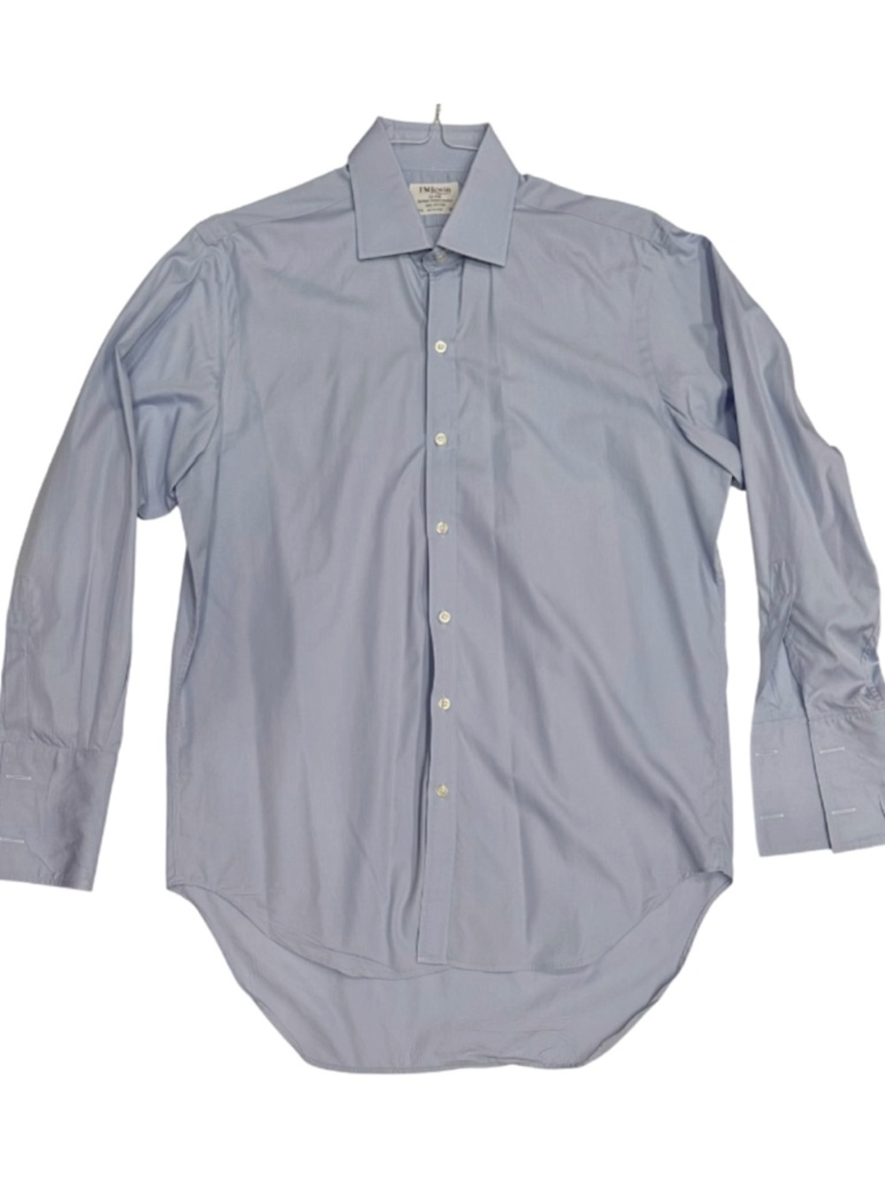 TM Lewin Dress Shirt Blue 16.5 33 French Cuff 100% Cotton Mens